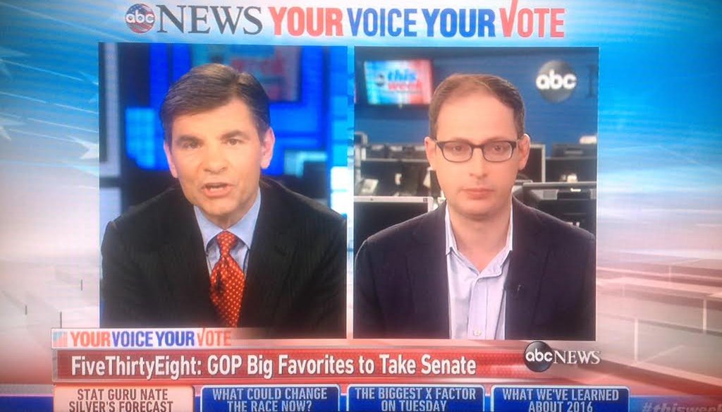 Nate Silver said Sunday that Republicans have greater than a 70 percent shot of taking control of the Senate.
