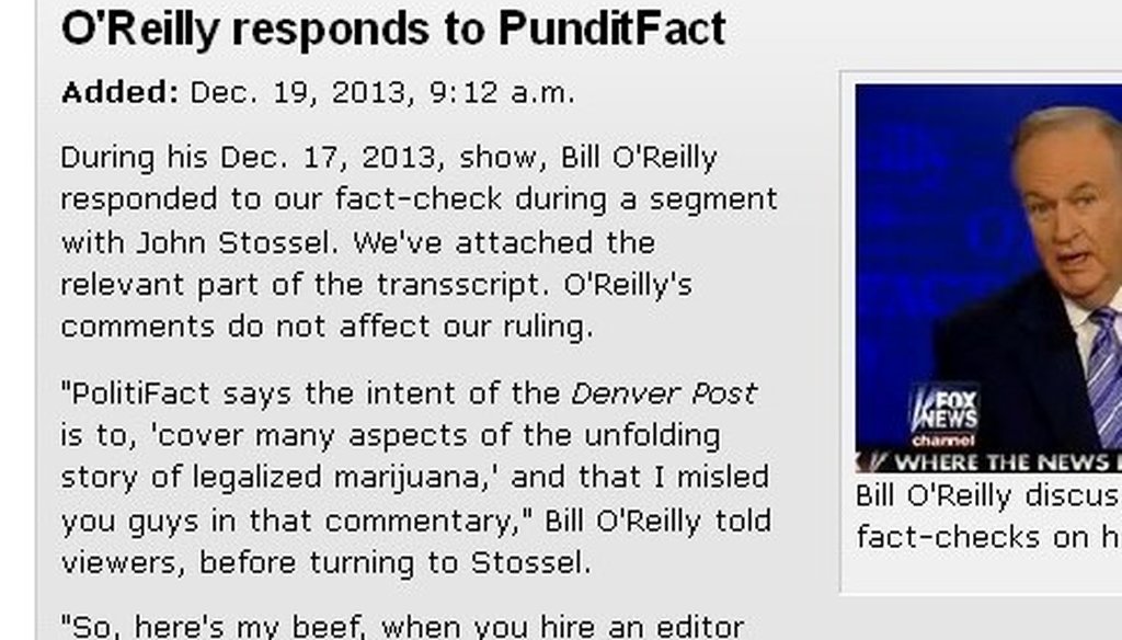 "After the Fact" is a way for pundits and the people we fact-check to respond to our work.