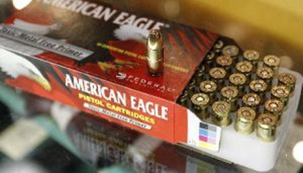 This is a box of 9mm rounds at Bill Jackson's sporting goods in Pinellas Park, Fla. Will bullets like these become rarities due to the closure of a Missouri smelter? We check a claim on that concern made by former Rep. Allen West, R-Fla.