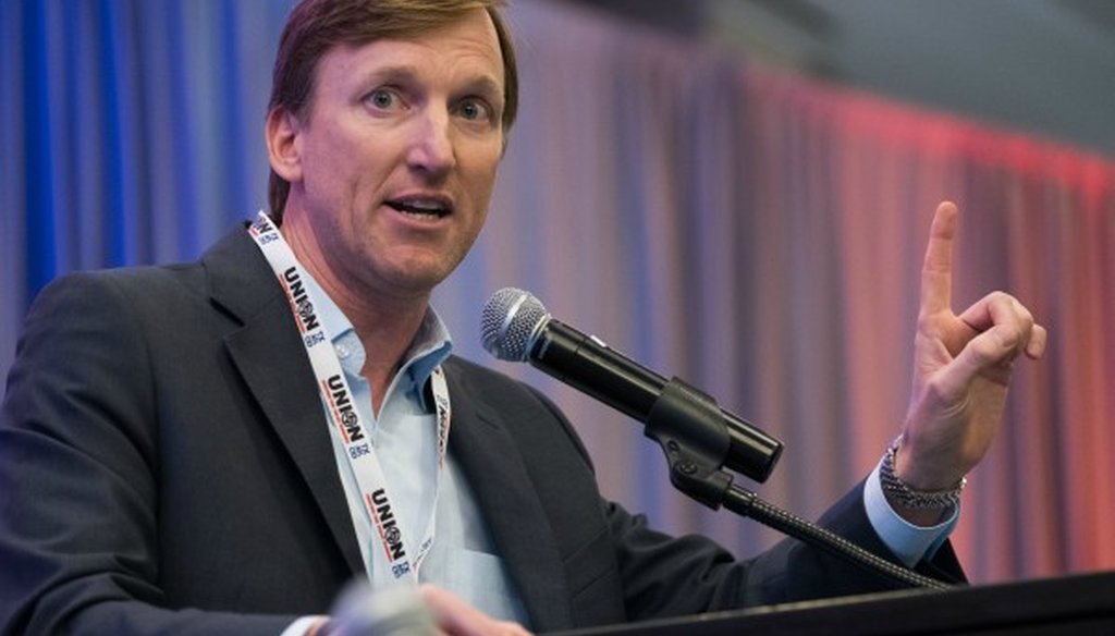 Andrew White, shown here at an Austin gathering in January 2018, separately said a large number of Texas school districts don't offer sex education. HALF TRUE, PolitiFact Texas found (MARK MATSON, for the Austin American-Statesman).
