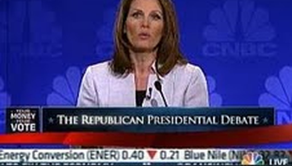 Michele Bachmann at the Oct. 9, 2011 presidential candidates debate