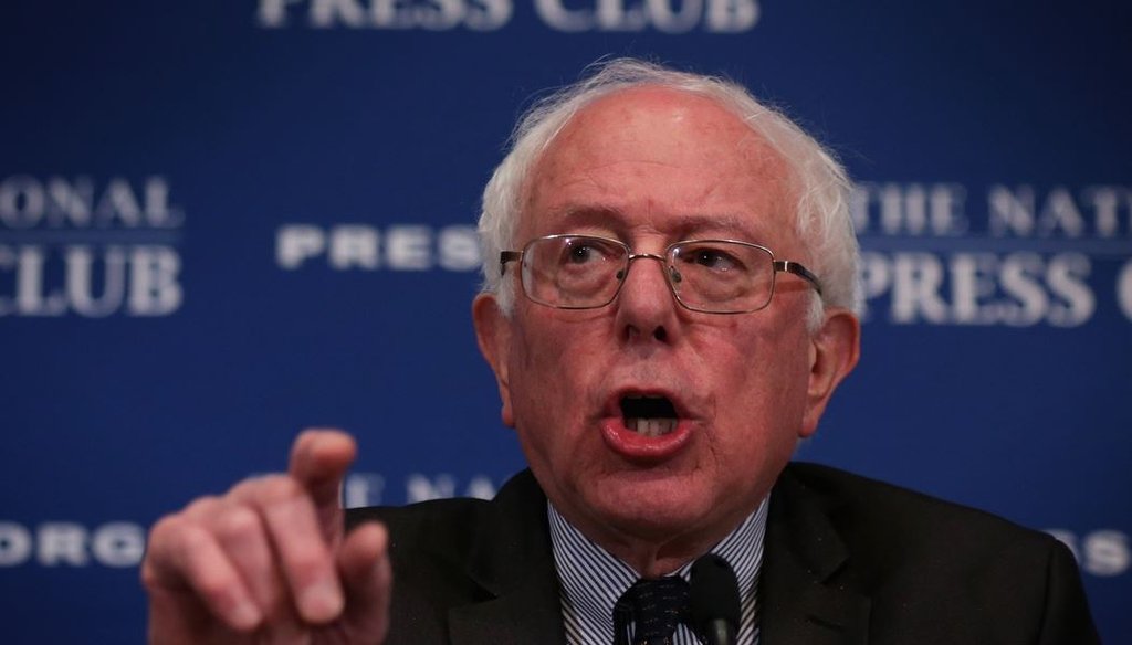 Sen. Bernie Sanders, I-Vt., speaks at a luncheon March 9, 2015 at the National Press Club in Washington, D.C. (Photo by Alex Wong/Getty Images)