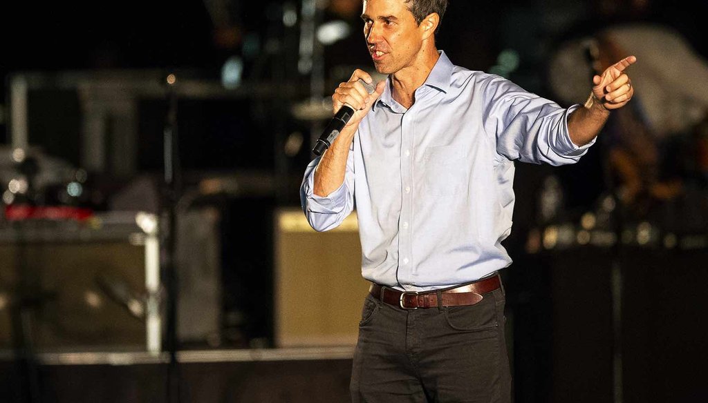 Beto O'Rourke speaks at rally in Austin on Sept. 29, 2018. (NICK WAGNER/AUSTIN AMERICAN-STATESMAN)