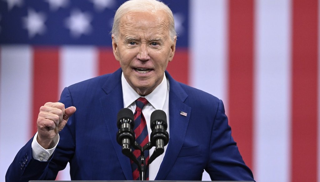 President Joe Biden delivers a speech about health care March. 26, 2024, in Raleigh, N.C. (AP)