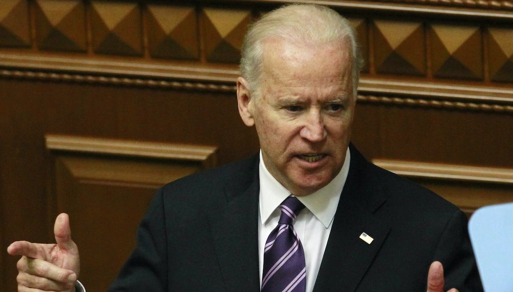 Then-Vice President Joe Biden addresses Ukraine's Parliament in Kyiv, Dec. 8, 2015. (AP)