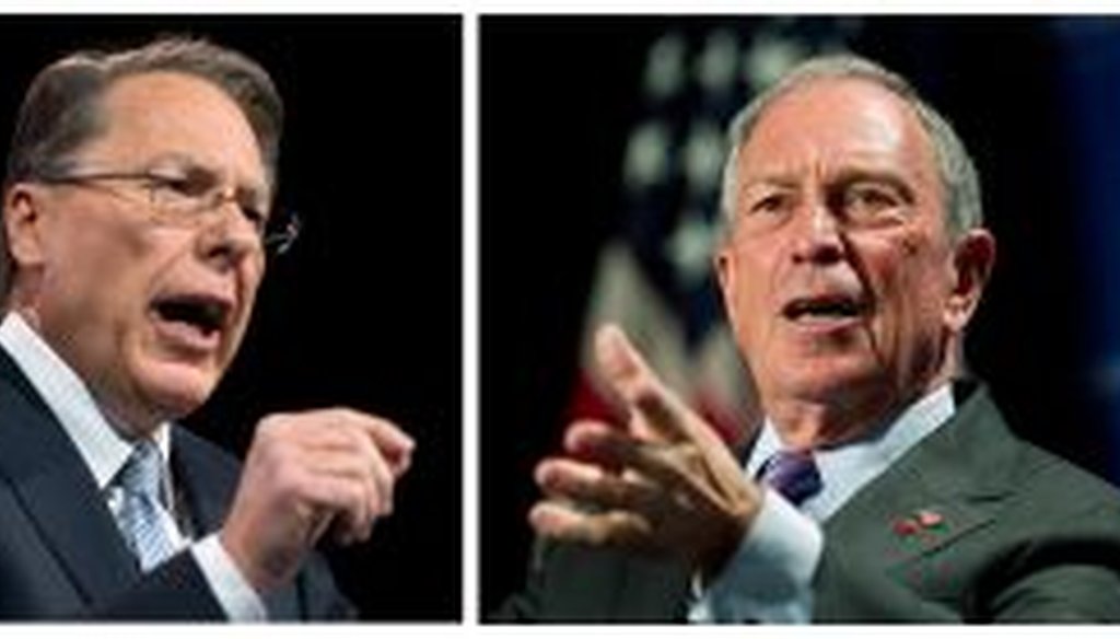 Wayne LaPierre of the NRA and New York City Mayor Michael Bloomberg both appeared on "Meet the Press," though not face-to-face.