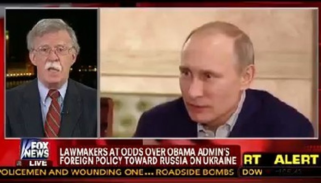 John Bolton, a former U.S. representative to the United Nations, brought up an old quote from Russian President Vladimir Putin in an attempt to describe Putin's thinking.