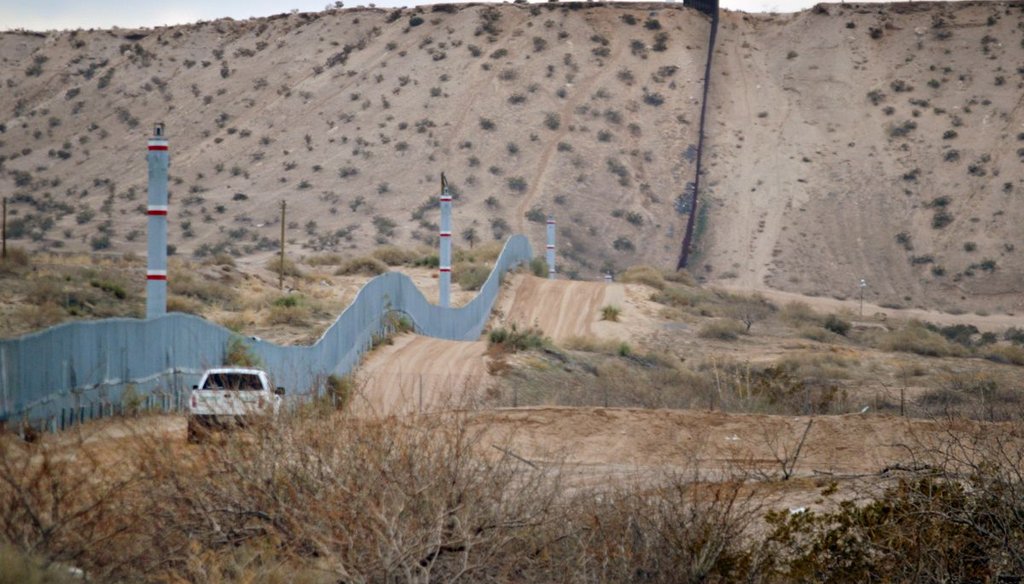 In this Jan. 4, 2016 file photo, a U.S. Border Patrol agent drives near the U.S.-Mexico border fence in Sunland Park, N.M. (AP)