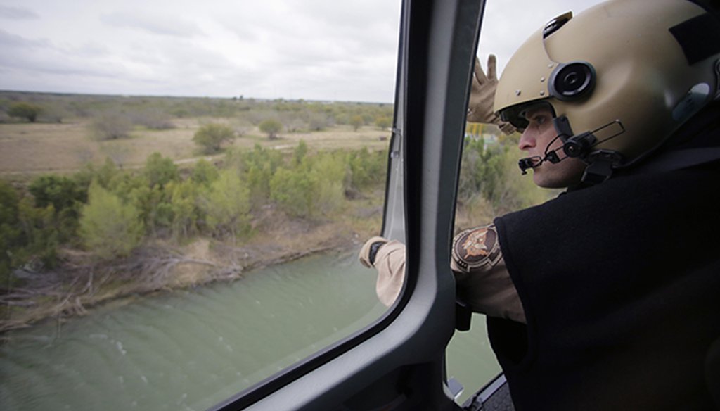 U.S. Customs and Border Protection Air and Marine agents patrol along the Rio Grande on the Texas-Mexico border Feb. 24, 2015, near Rio Grande City (Associated Press/Eric Gay).