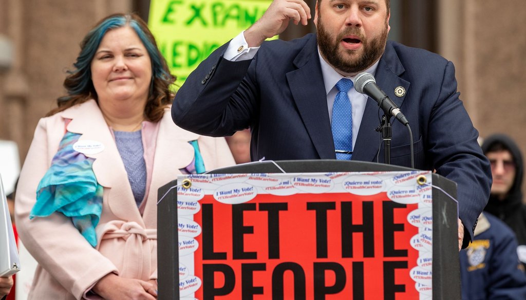 State Rep. John Bucy III, D-Austin, speaks at an Austin rally to expand Medicaid in March [Stephen Spillman/Austin American-Statesman]