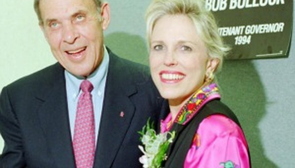 Harry Cabluck of The Associated Press took this photo of Bob Bullock and his wife, Jan, as the Democratic lieutenant governor approached re-election in November 1994. Texas Democrats haven't won a statewide race since.