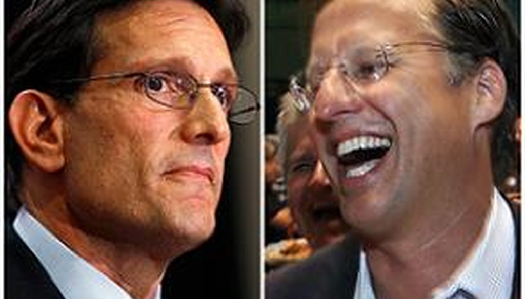 House Majority Leader Eric Cantor, R-Va., left, lost a primary election to David Brat, a relatively unknown economics professor on June 10, 2014.