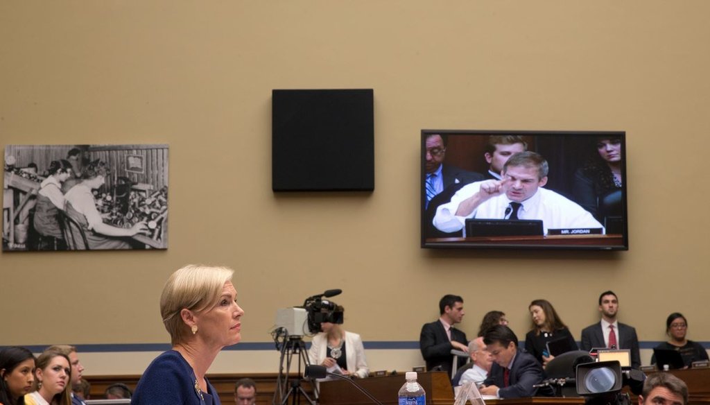Cecile Richards, the president of Planned Parenthood, appears before the House Oversight and Government Reform Committee Sept. 29, 2015. (Stephen Crowley/The New York Times)