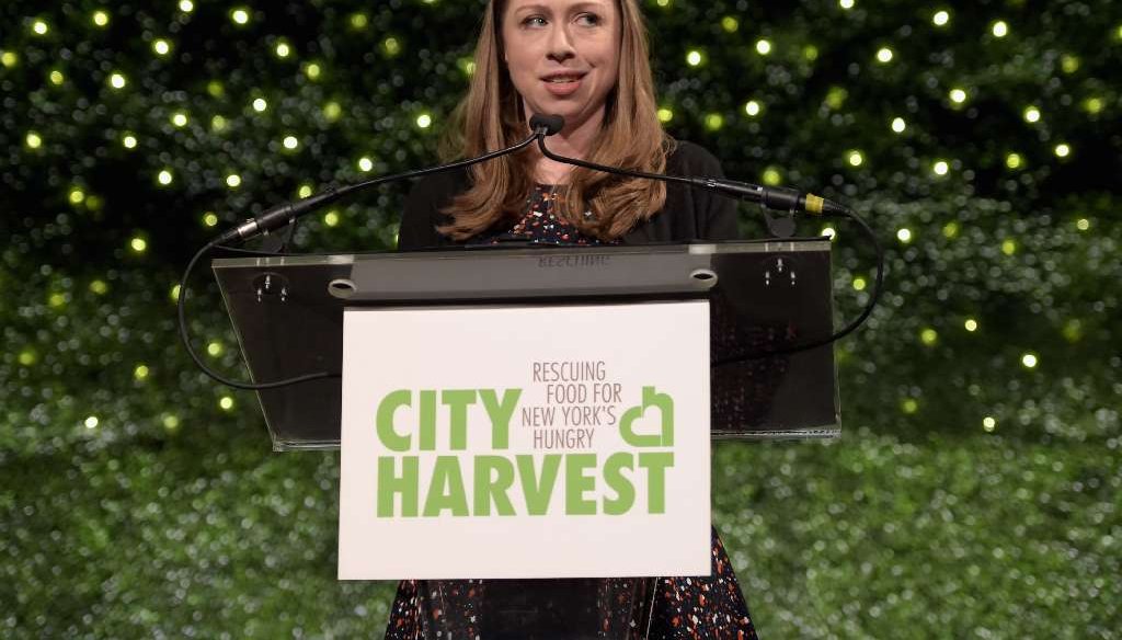 A fake news story said Chelsea Clinton had been charged with fraud for taking money for personal use from the Clinton Foundation. (Getty Images photo)