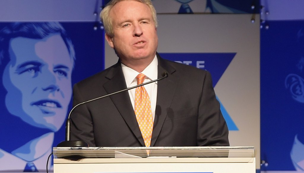Chris Kennedy speaks onstage during Robert F. Kennedy Human Rights Hosts Annual Ripple Of Hope Awards Dinner on December 13, 2017 in New York City. (Photo by Jason Kempin/Getty Images)