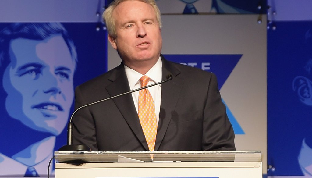  Chris Kennedy speaks onstage during Robert F. Kennedy Human Rights Hosts Annual Ripple Of Hope Awards Dinner on December 13, 2017 in New York City. (Photo by Jason Kempin/Getty Images)