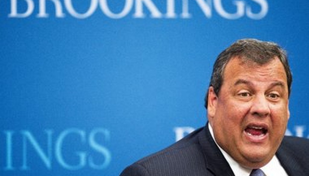 Gov. Chris Christie discussed his accomplishments today at the Brookings Institution in Washington, D.C.