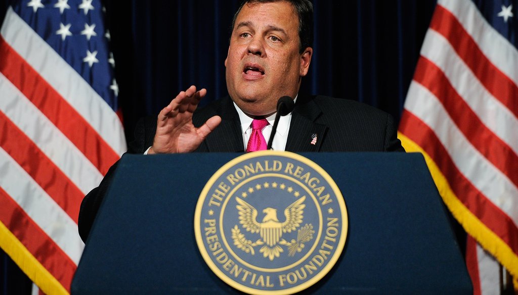 Gov. Chris Christie's not running for president, but let's see how he's done against the Truth-O-Meter.