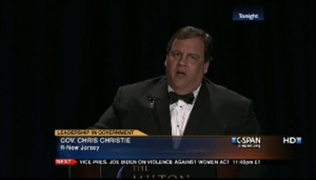 Gov. Chris Christie speaks at a Cato Institute event on May 4.