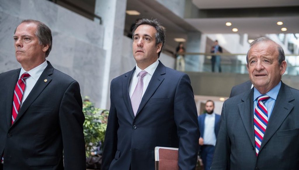 Raids on the office and hotel room of Michael D. Cohen, center, President Trump’s personal lawyer, has raised questions about attorney-client privilege. (Credit Tom Williams/Associated Press)