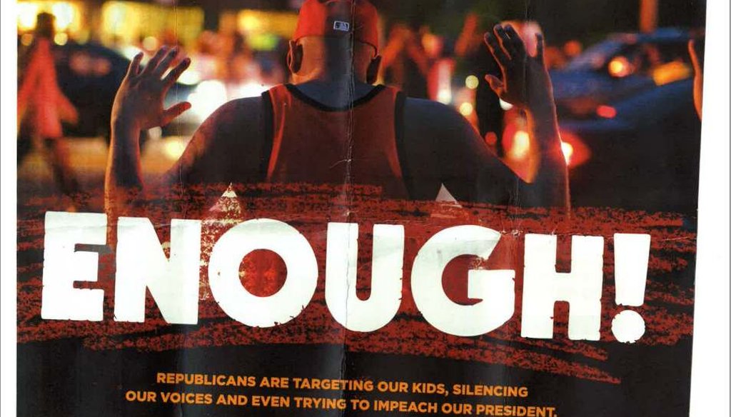 Civil rights group Color of Change mailed out this flyer in Arkansas, urging people to vote for Democrats.