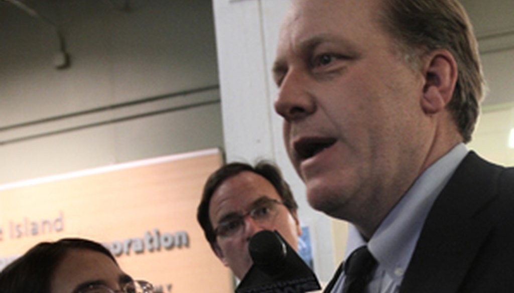 Former Red Sox great Curt Schilling is questioned by reporters following a meeting with the Rhode Island Economic Development Corportation about the financial health of his software company.