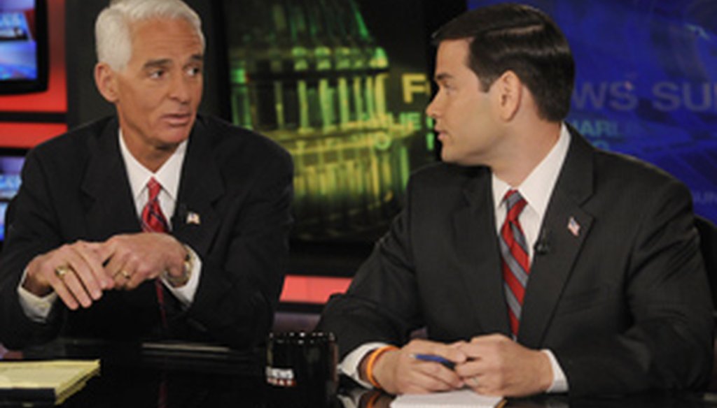 Charlie Crist and Marco Rubio square off on FOX News Sunday in a U.S. Senate primary debate.