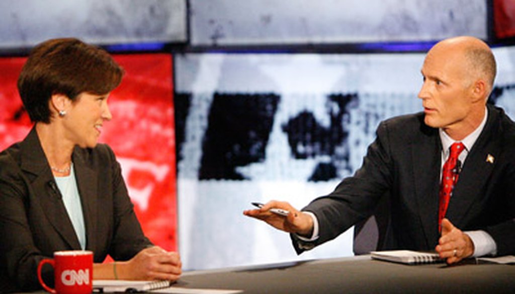 Alex Sink and Rick Scott met Oct. 25, 2010 for their second and final debate.