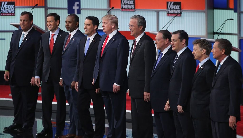 The Republican candidates for president debated in Cleveland, Ohio, on Aug. 6, 2015.
