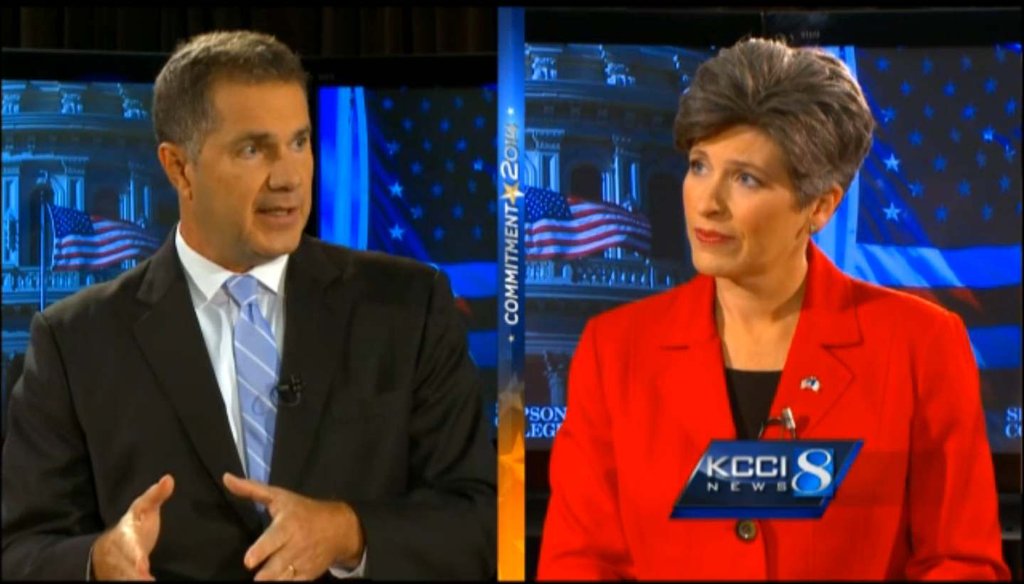 In a Sept. 28 debate in Des Moines, Senate candidates Rep. Bruce Braley, D-Iowa, and Republican Joni Ernst disagreed about the potential impact of anti-abortion legislation that Ernst sponsored.