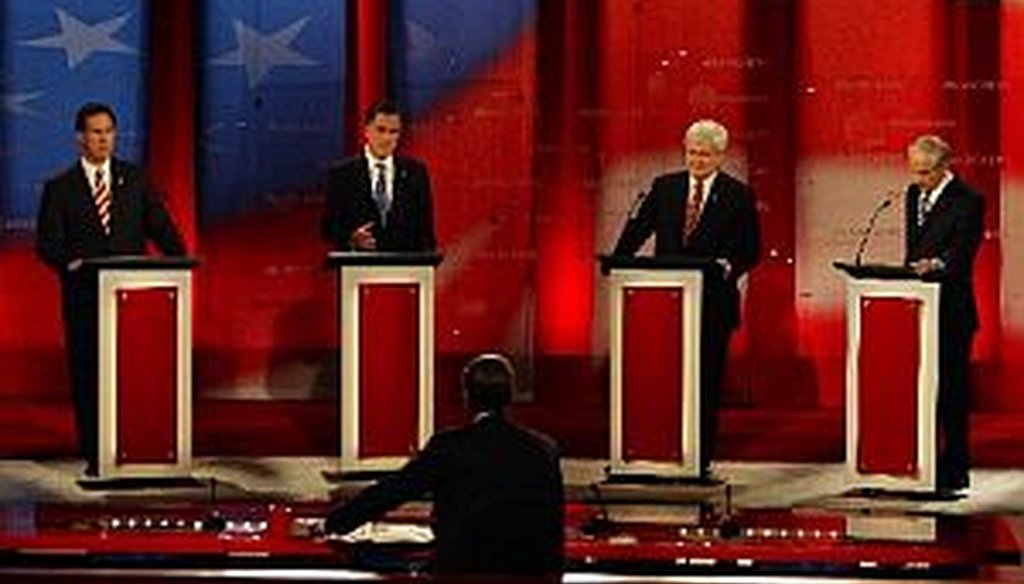 The candidates debate in Tampa. (Tampa Bay Times photo by Edmund D. Fountain)