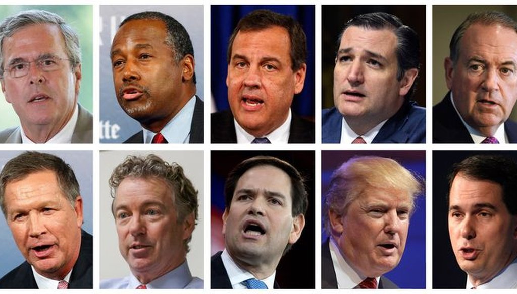 Line 'em up; Republican presidential hopefuls including Texans Ted Cruz and Rick Perry get debate chances today.