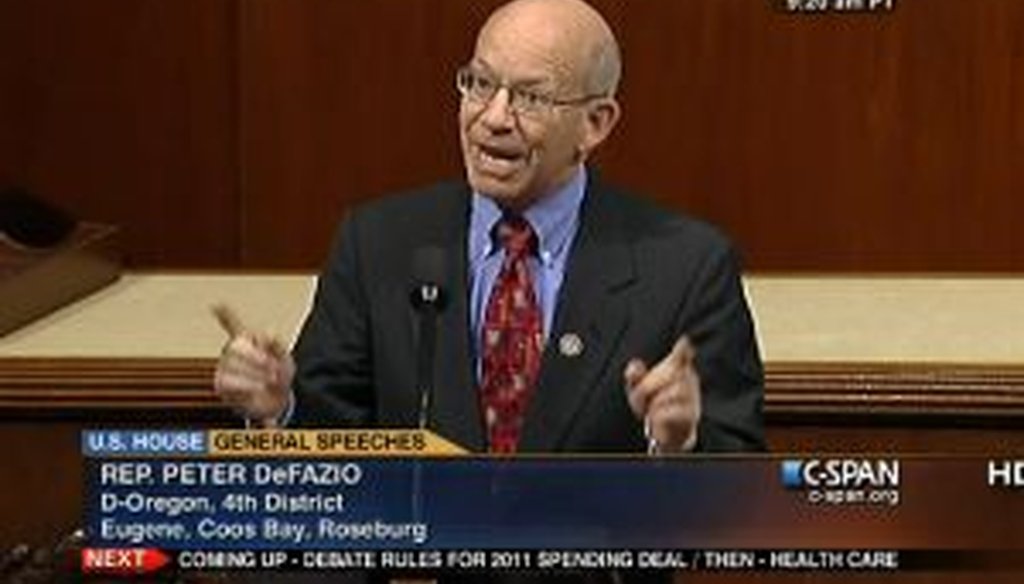 Rep. Peter DeFazio, D-Ore., said on the House floor that "Medicare passed with virtually no Republican support." We checked that claim. 