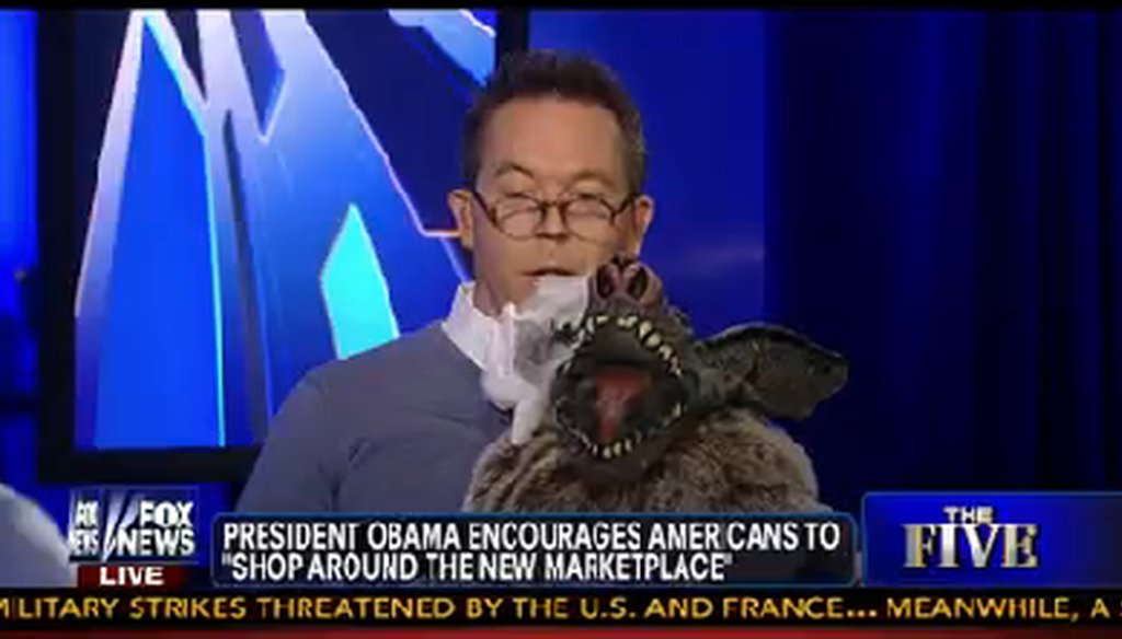 "The Five" co-host Greg Gutfeld and his demon puppet named Seth.