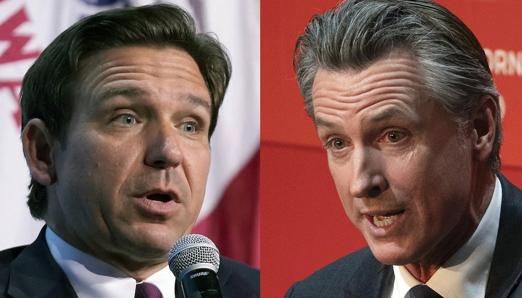 Republican presidential candidate Ron DeSantis and Democratic Gov. Gavin Newsom, rising political stars who lead two of the nation’s most populous and diverse states, will debate Nov. 30 in Georgia.