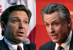 Fact-checking Newsom-DeSantis debate: Immigration, abortion, book bans and a poop map