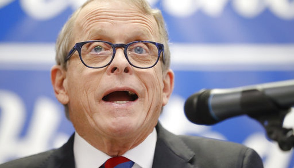  In this Nov. 30, 2017, file photo, Ohio Attorney General Mike DeWine speaks during a news conference in Dayton about his race for governor. (AP)