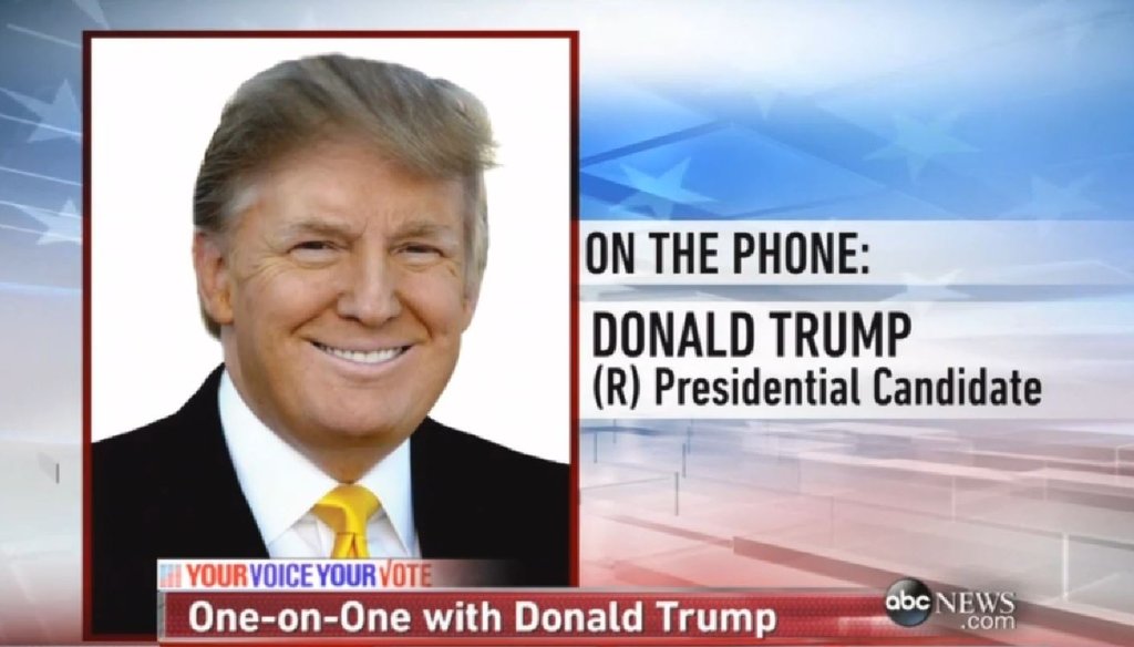 Donald Trump phoned in several interviews on the Sunday news shows on Aug. 2, 2015.