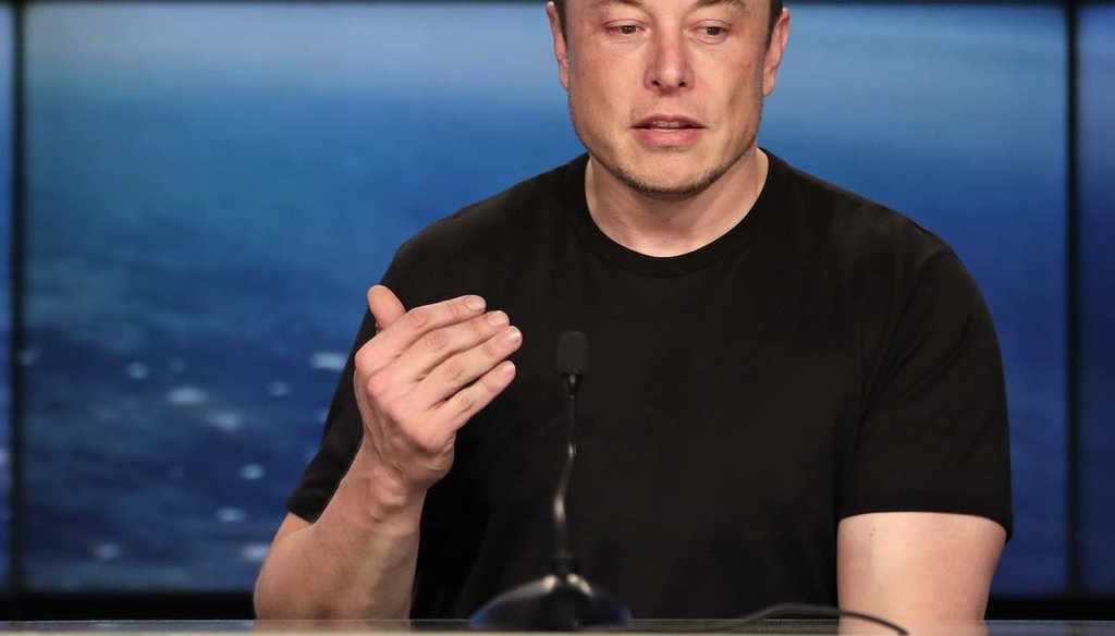 In this Feb. 6, 2018, photo, Elon Musk, founder, CEO of SpaceX and CEO of Tesla Inc., speaks at a news conference after the Falcon 9 SpaceX heavy rocket launched successfully from the Kennedy Space Center in Cape Canaveral, Fla. (AP)
