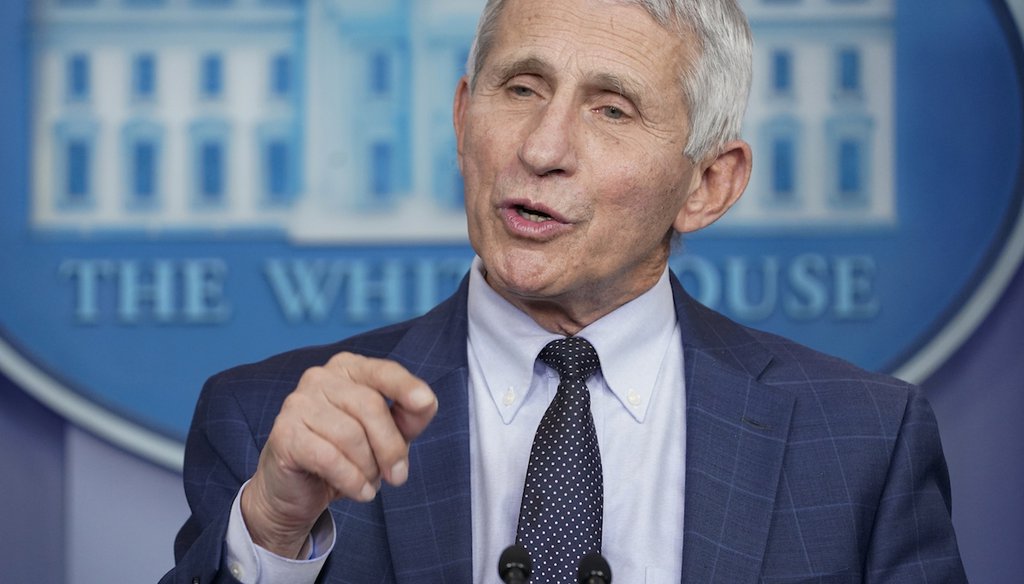 Dr. Anthony Fauci, director of the National Institute of Allergy and Infectious Diseases, speaks during the daily briefing at the White House on Dec. 1, 2021. (AP)