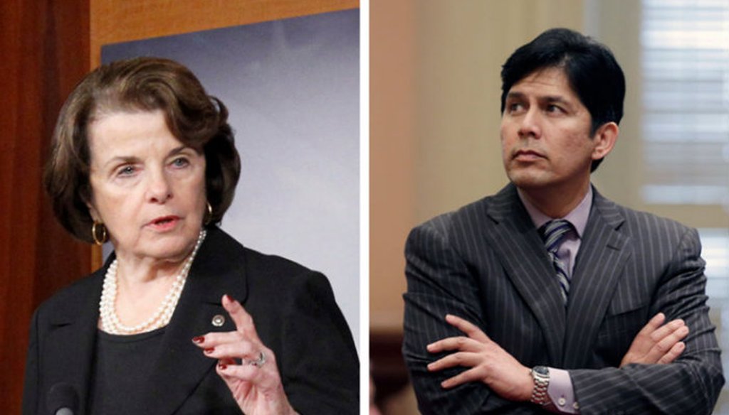Sen. Dianne Feinstein and and State Sen. Kevin de León are running for U.S. Senate in California / Photo by Capital Public Radio