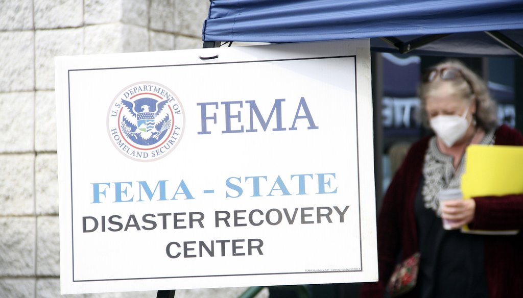 People gather at a FEMA Disaster Recovery Center Oct. 15, 2024, at A.C. Reynolds High School in Asheville, N.C. (AP)