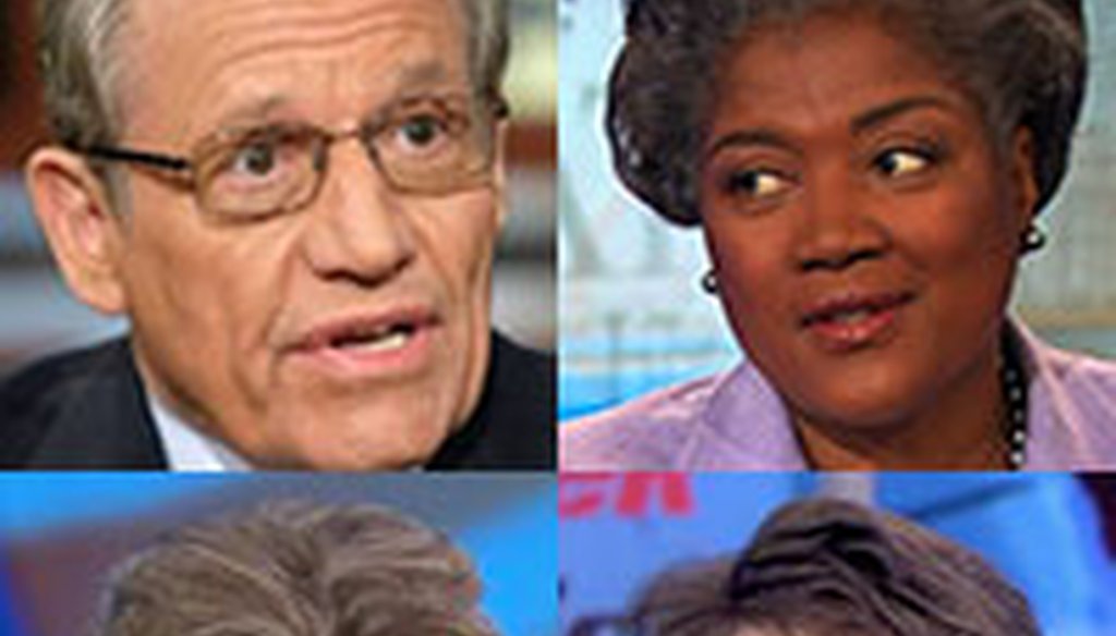 PunditFact Madness' "Final 4" -- Bob Woodward, Donna Brazile, Amy Walter and Cokie Roberts.