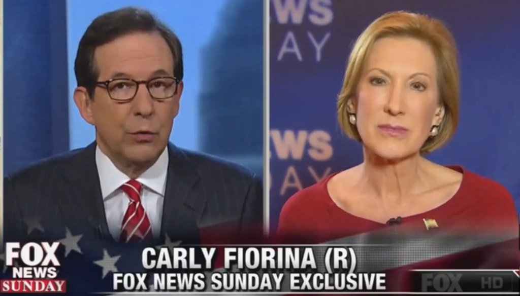 Carly Fiorina on "Fox News Sunday," Sept. 20, 2015. (Screengrab)