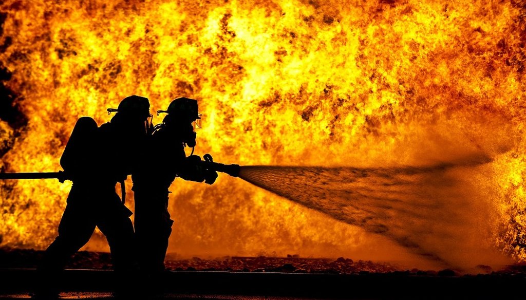 Firefighters engaged in a training exercise. (Creative Commons)