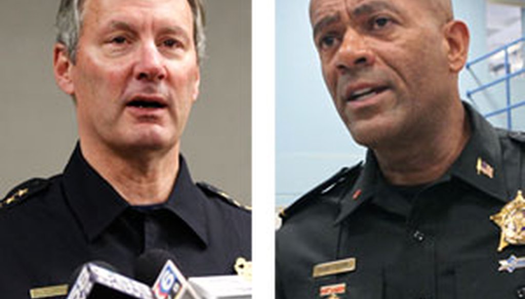 Milwaukee Police Chief Ed Flynn and Milwaukee County Sheriff David A. Clarke Jr.