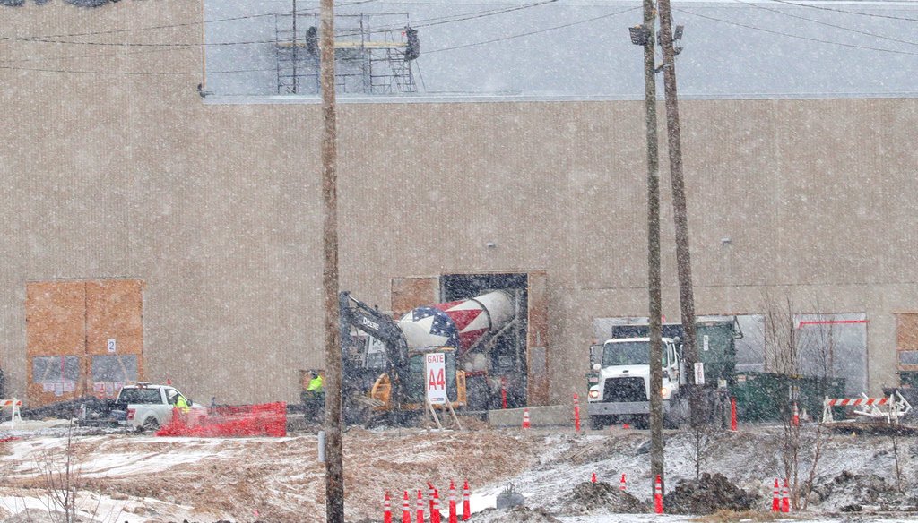 Work continues at the Foxconn Technology Group's manufacturing complex in Mount Pleasant on Thursday, Feb. 6, 2020. (Mike De Sisti/Milwaukee Journal Sentinel)