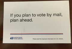 U.S. Postal Service postcard causes confusion about mail-in voting in California