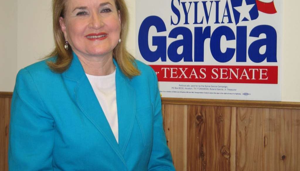State Sen. Sylvia Garcia, D-Houston, made a Half True claim about existing laws barring people from entering bathrooms to do harm (La Voz de Houston photo).