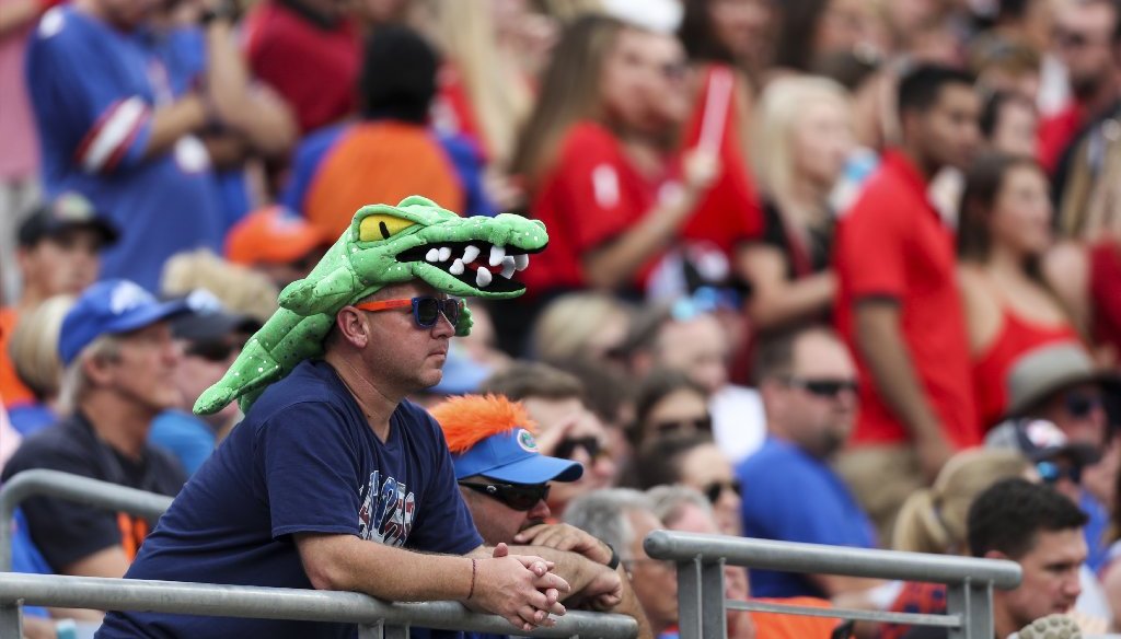 Don't worry, Gators fans, the story that the University of Florida has asked to cancel its annual rivalry game with Florida State is fake. (Tampa Bay Times photo)